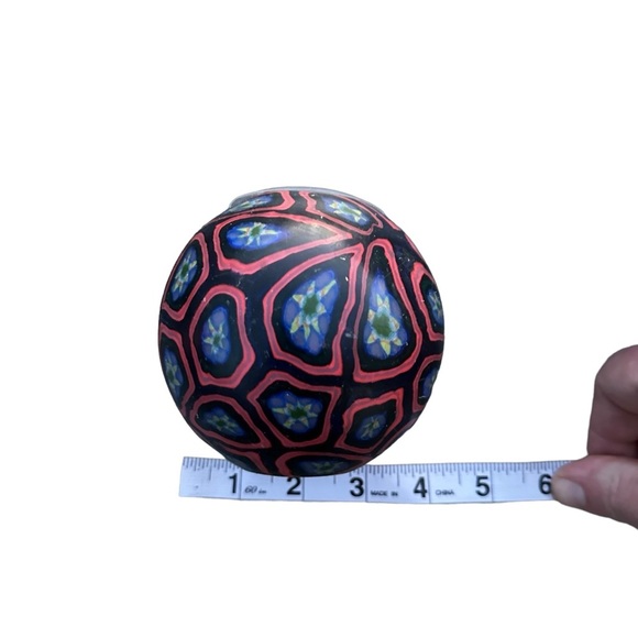 Vtg Northern Lights USA Blue Glowing Ball Candle Fractals Wax Candle 3.5” NIB - Picture 8 of 10